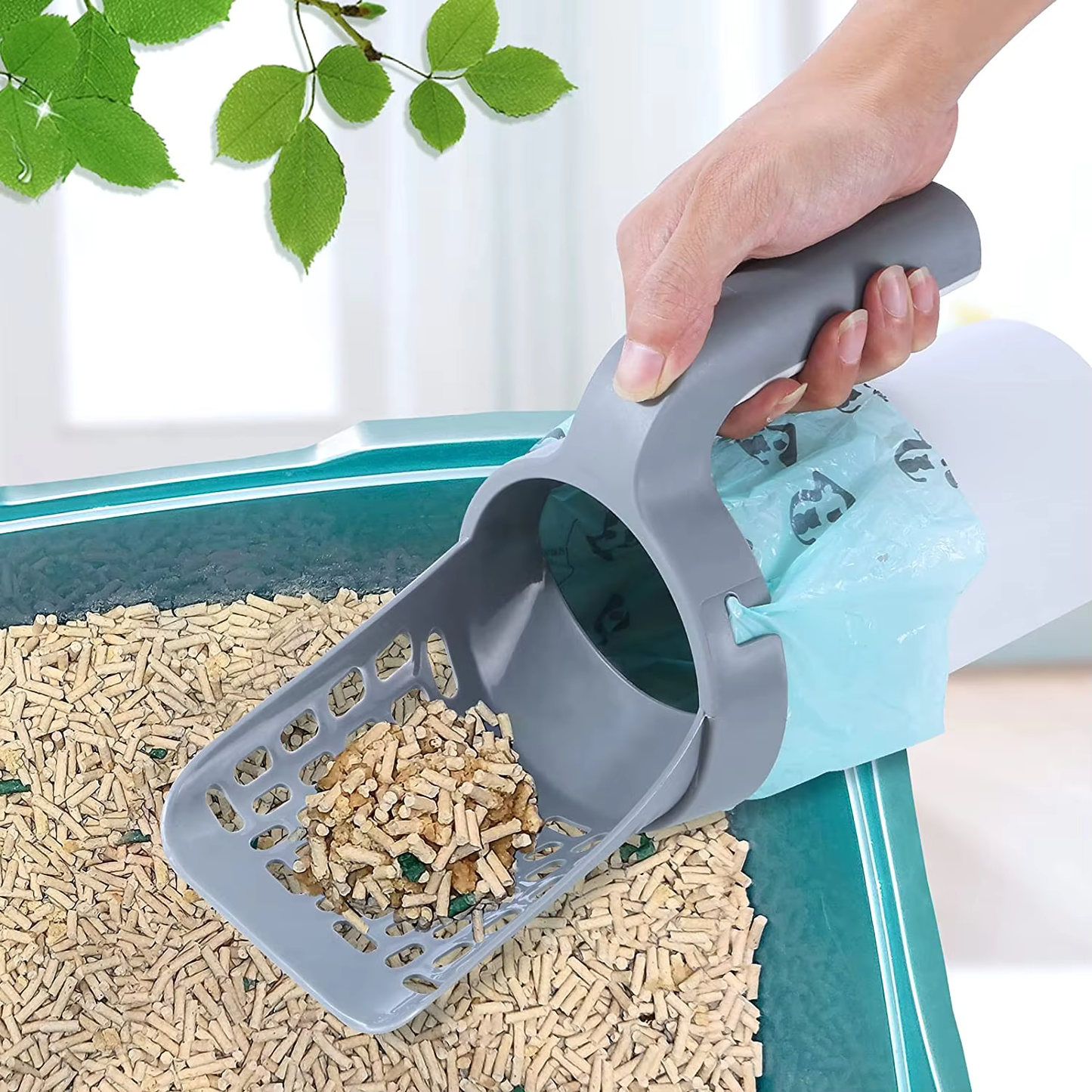 Pet Litter Shovel Scoop With Refill Bag | PurrHub